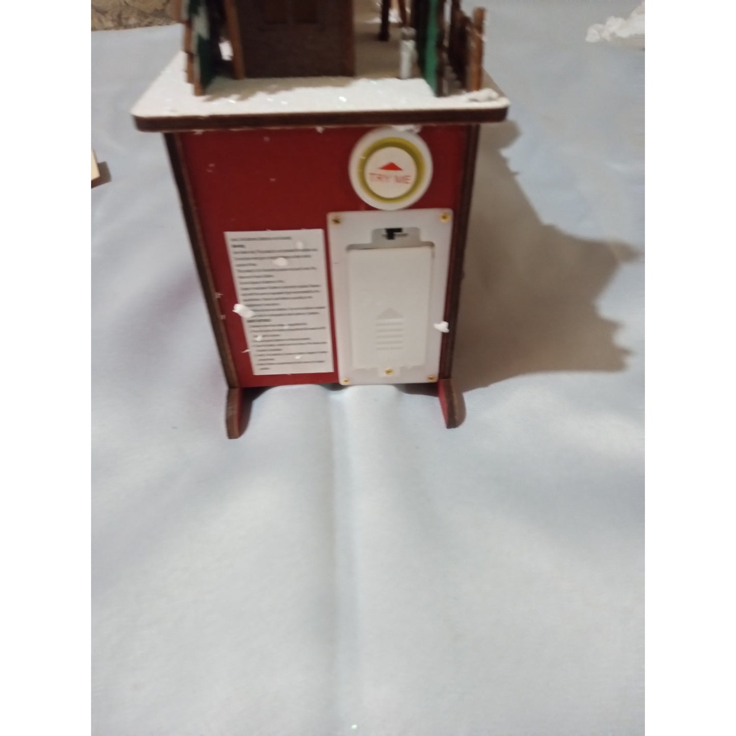 North Pole Wooden Advent Christmas Sleigh Pop Out Draw Light Up Calendar