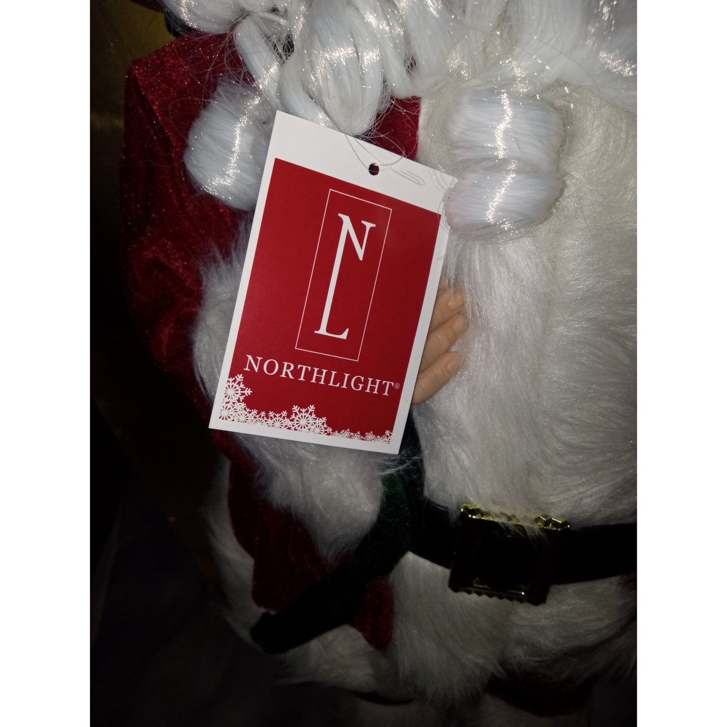 Northlight 24" Santa Claus with Bag of Gifts and Naughty or Nice List Figure