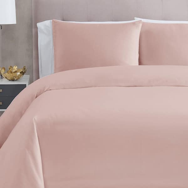 I Enjoy 3 Piece Premium Duvet Cover Set Full / Queen Size Blush