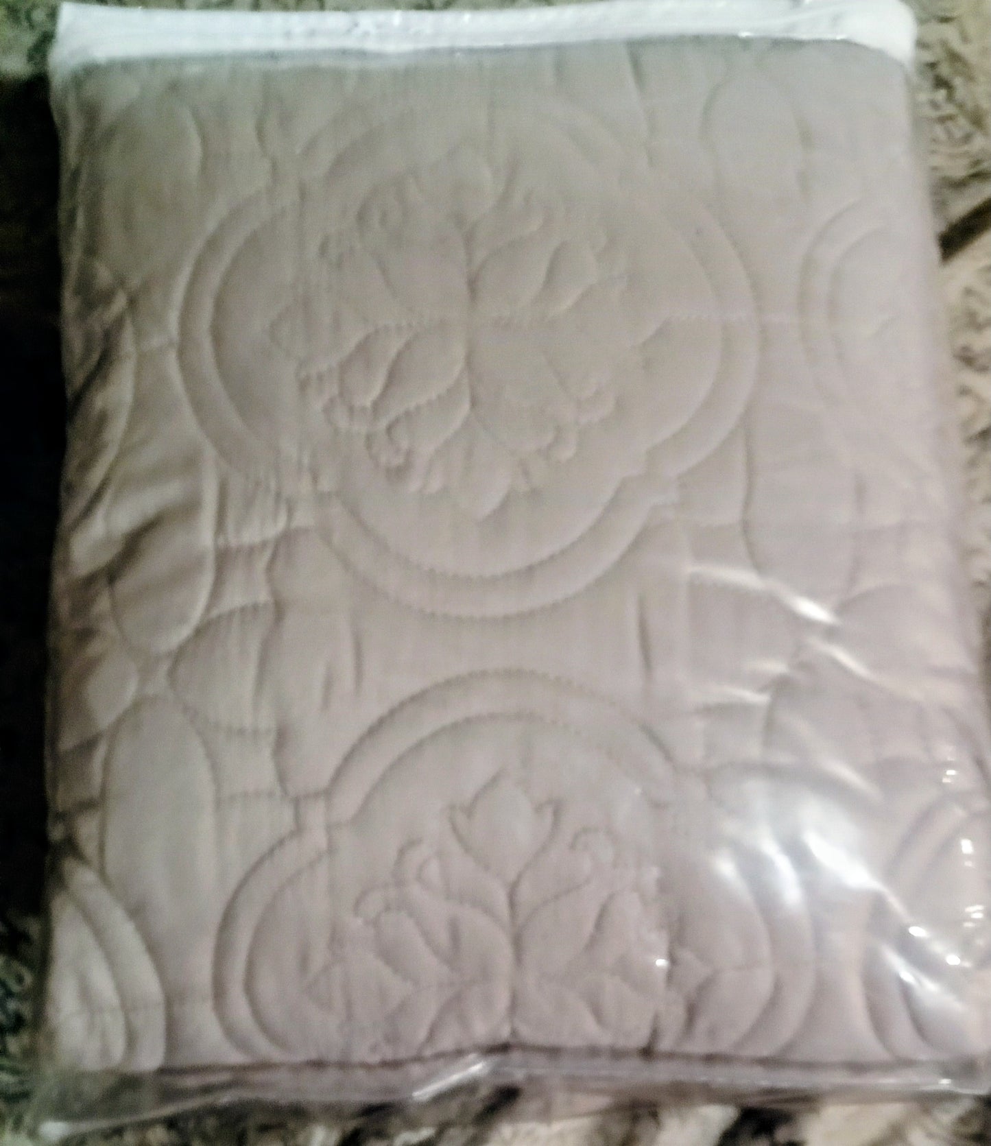 510 Design 3 Piece Bedspread Set Khaki Full / Queen Size