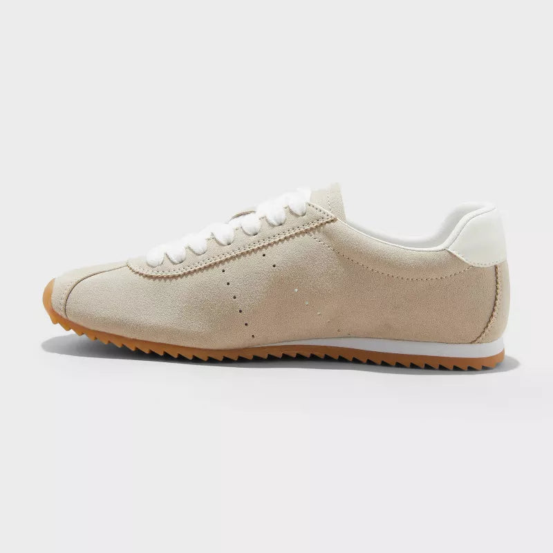 Women's Suede Kaltain Sneakers Memory Foam Beige Size 11