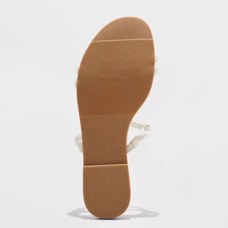 Women's Aida Strappy Sandals A New Day Ivory