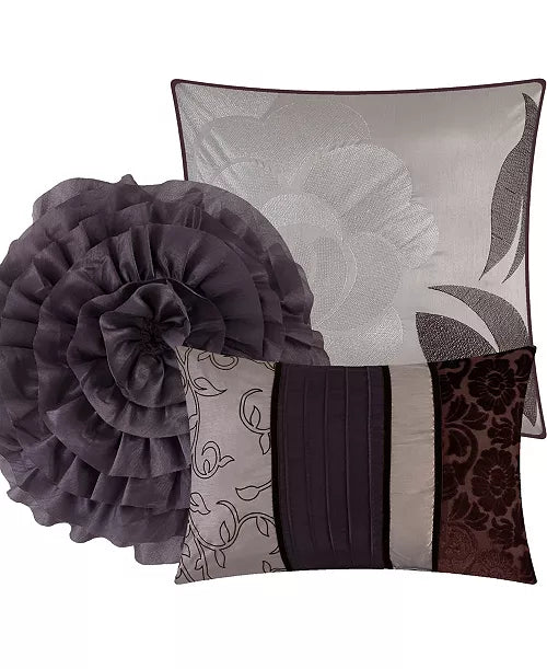 Riley Purple 7 Piece Comforter set King Size