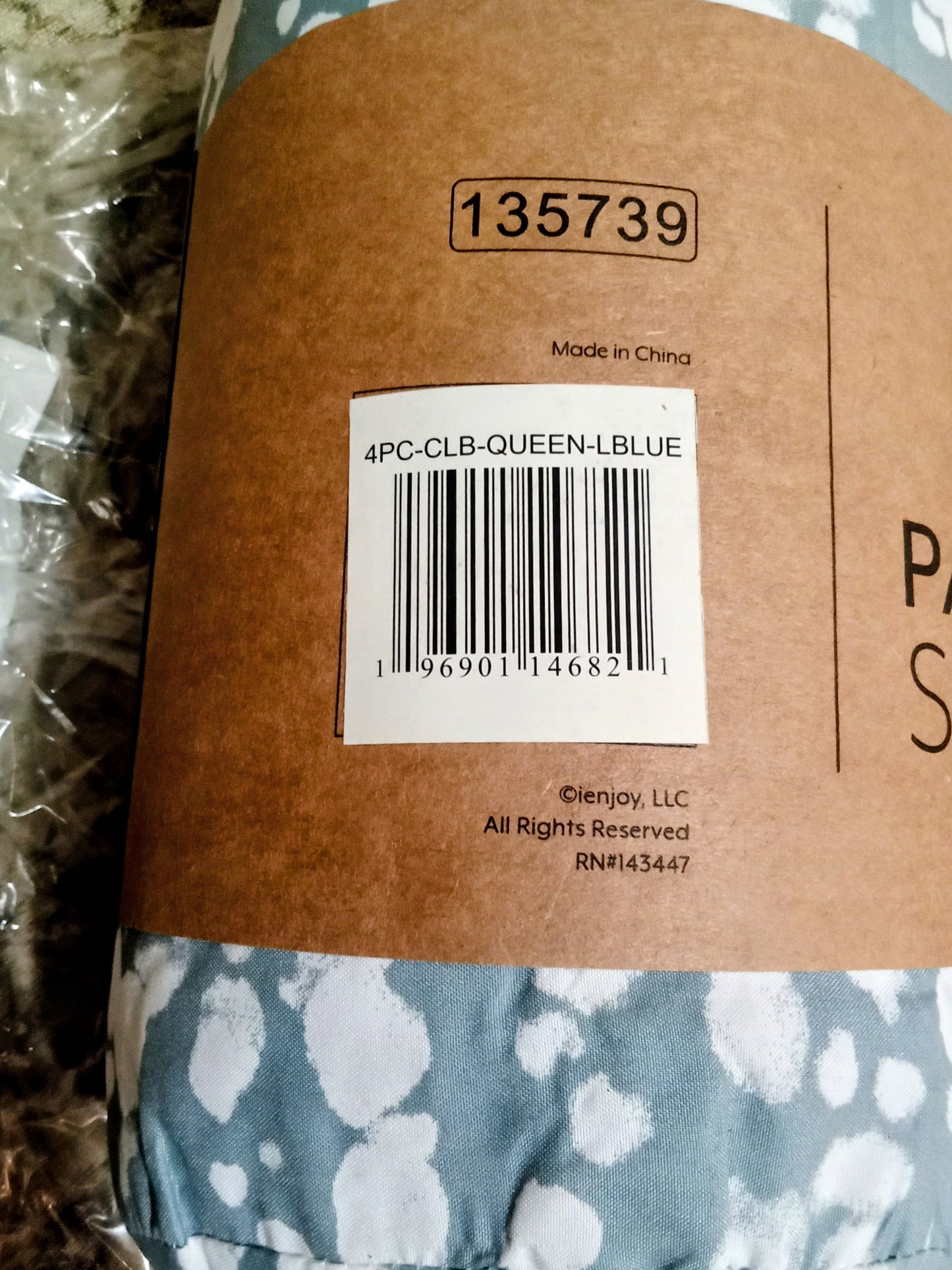 I Enjoy Patterned Sheet Set Queen Size L Blue