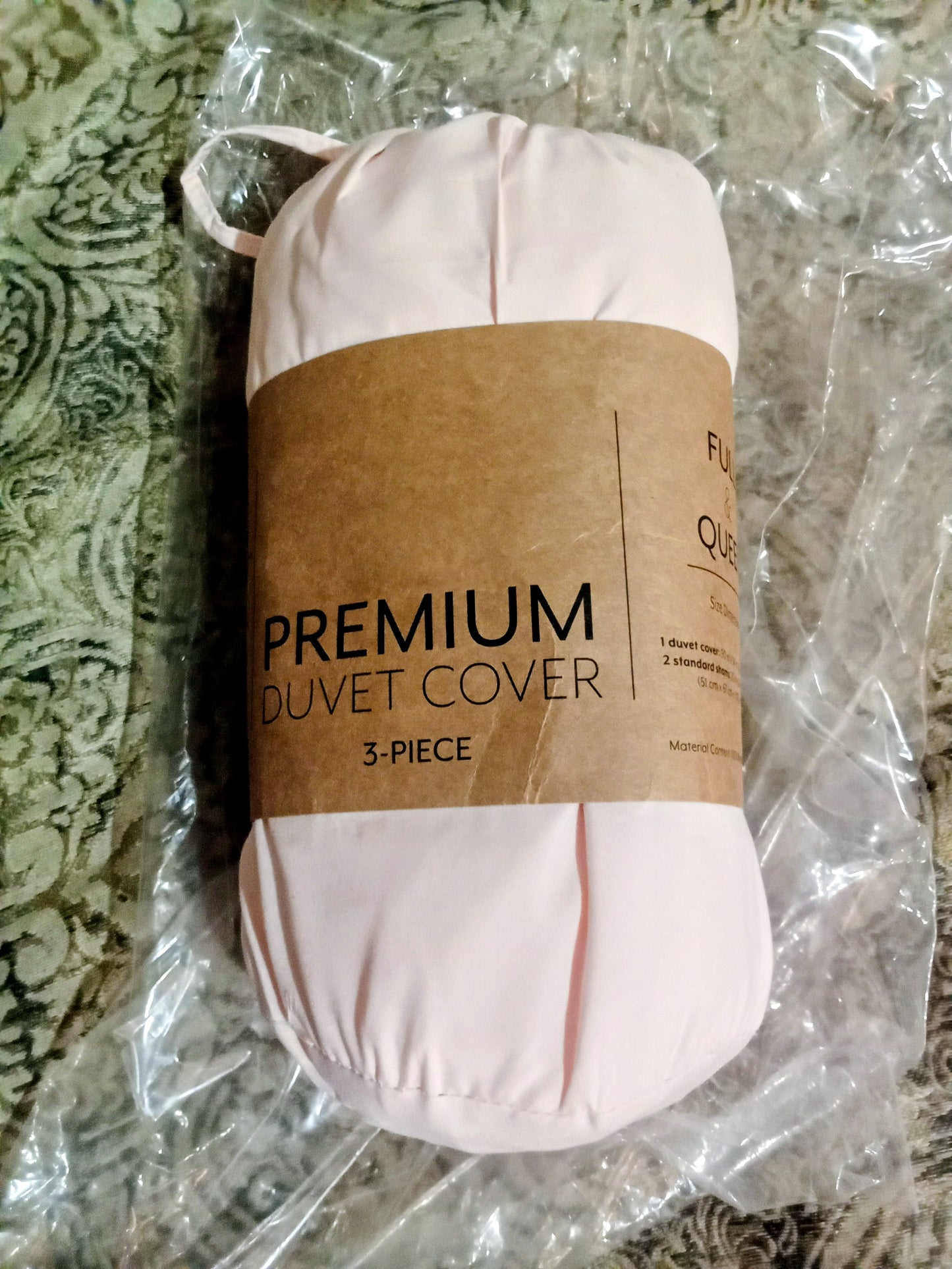 I Enjoy 3 Piece Premium Duvet Cover Set Full / Queen Size Blush