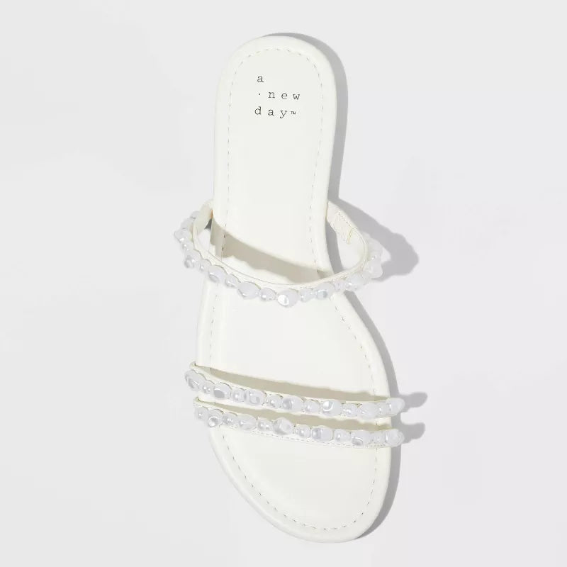 Women's Aida Strappy Sandals A New Day Ivory
