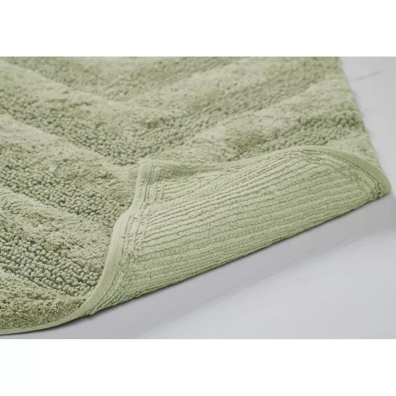 Better Trends Hugo 100% Cotton Tufted Non-Slip Backing Bath Rug 24" x 40" Sage