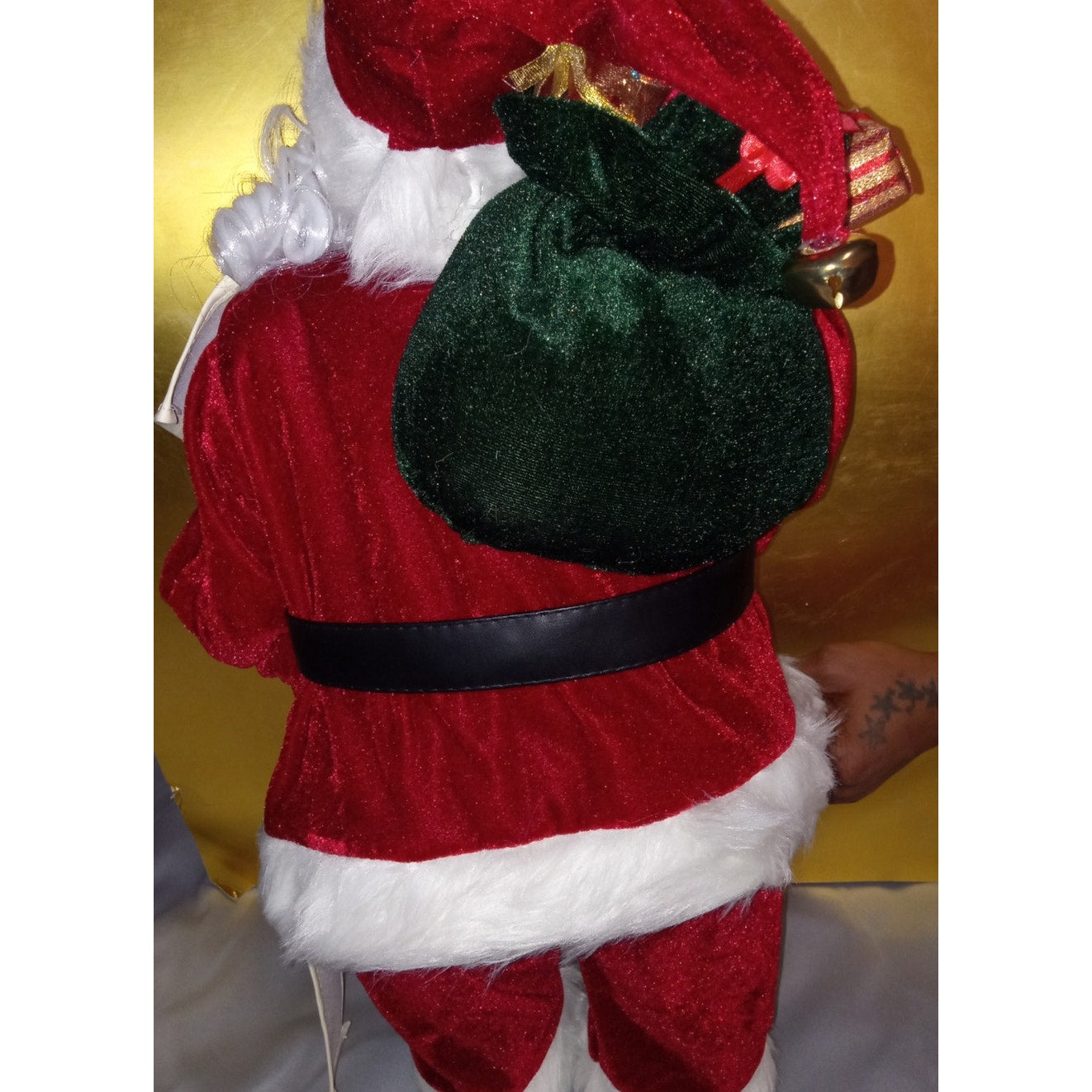 Northlight 24" Santa Claus with Bag of Gifts and Naughty or Nice List Figure