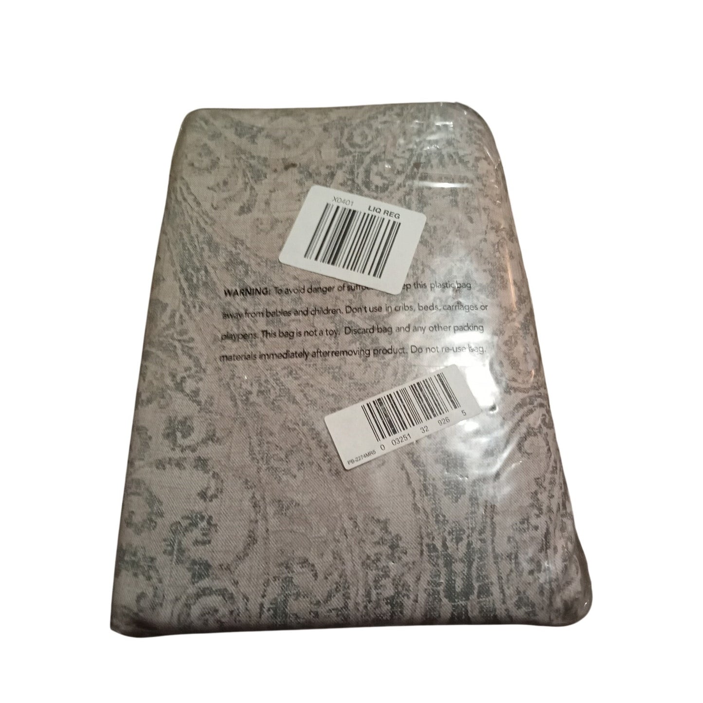 Julianne Window Panel Vintage Paisley Print Room Darkening Curtains Gray 95 Inch