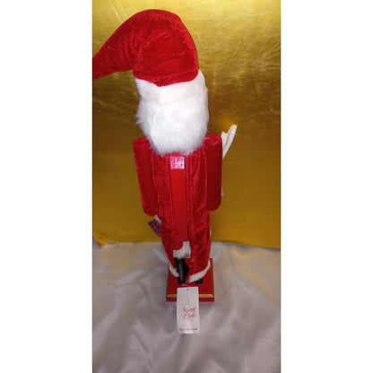 North Pole Trading Co 24" List Santa Christmas Holiday Nut Cracker