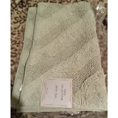 Better Trends Hugo 100% Cotton Tufted Non-Slip Backing Bath Rug 24" x 40" Sage