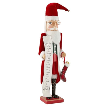 North Pole Trading Co 24" List Santa Christmas Holiday Nut Cracker