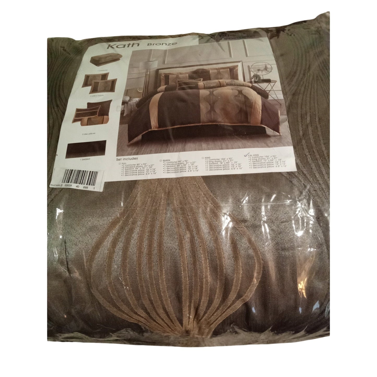 Nanshing 7 Piece California King Kath  Comforter Set Bronze
