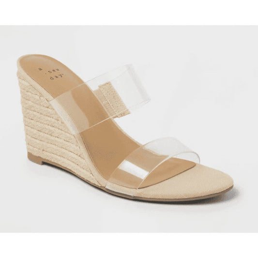 Women's Ansel Double Band Open Toe Wedge Heels with Memory Foam Insole 7