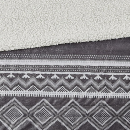 Woolrich Luxury Heated Mink to Berry Warm & Cozy Oversized Throw Blanket Gray