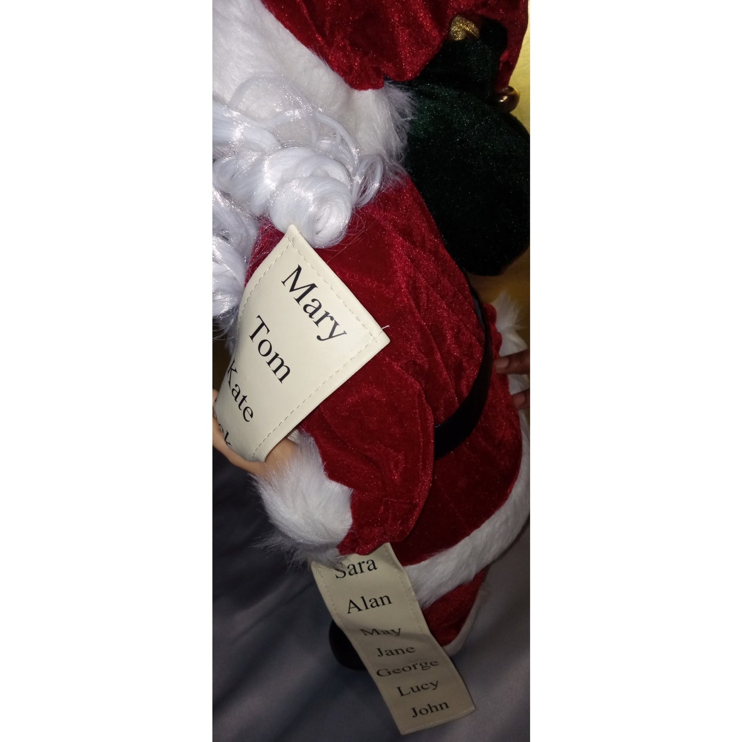 Northlight 24" Santa Claus with Bag of Gifts and Naughty or Nice List Figure