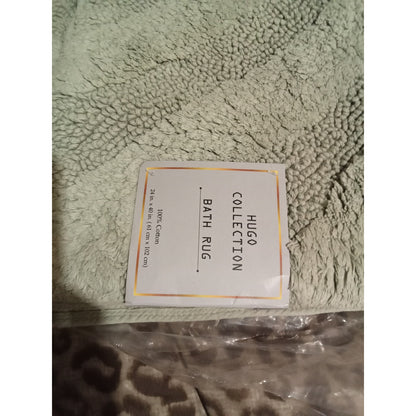 Better Trends Hugo 100% Cotton Tufted Non-Slip Backing Bath Rug 24" x 40" Sage