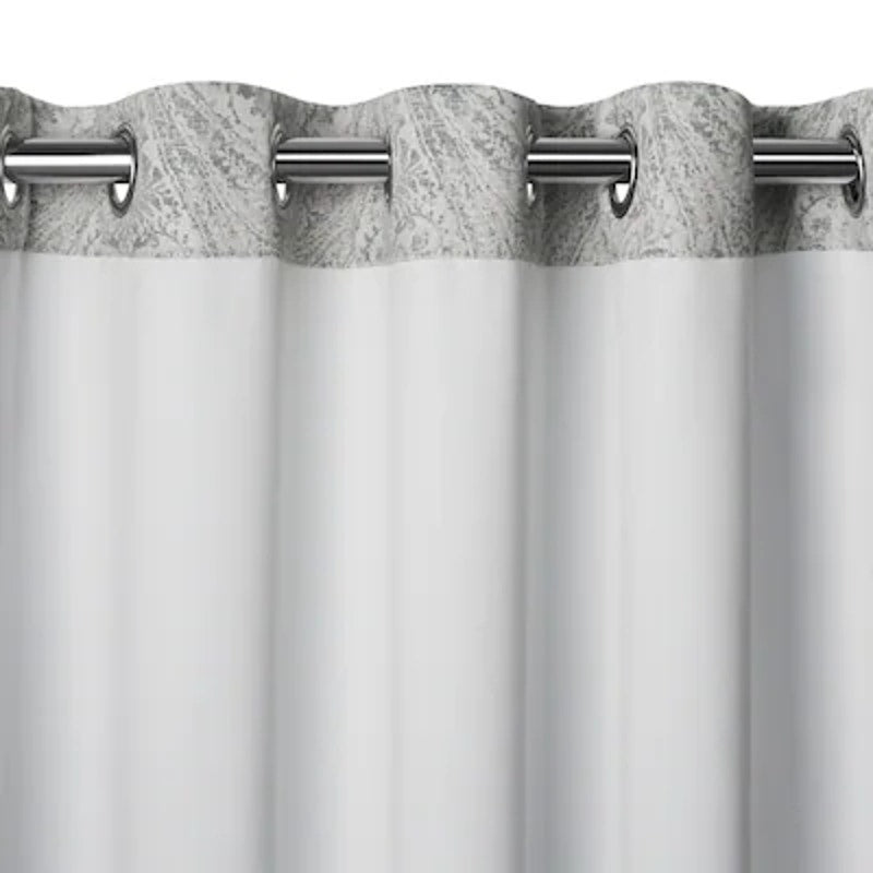 Julianne Window Panel Vintage Paisley Print Room Darkening Curtains Gray 95 Inch