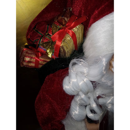 Northlight 24" Santa Claus with Bag of Gifts and Naughty or Nice List Figure