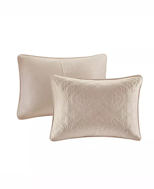 510 Design 3 Piece Bedspread Set Khaki Full / Queen Size