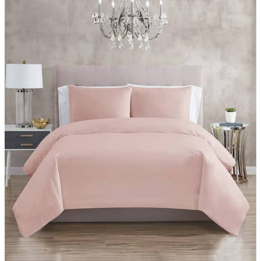 I Enjoy 3 Piece Premium Duvet Cover Set Full / Queen Size Blush