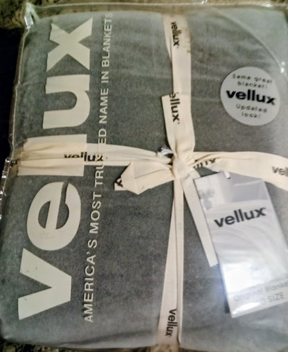 Vellux King Size Original Micro Fleece Blanket Tornado Grey