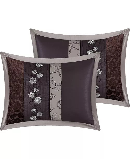 Riley Purple 7 Piece Comforter set King Size
