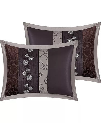 Riley Purple 7 Piece Comforter set King Size
