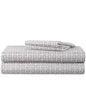 Home Expressions Soft Touch Micro Sheet Set Geo Gray Drizzle King Size