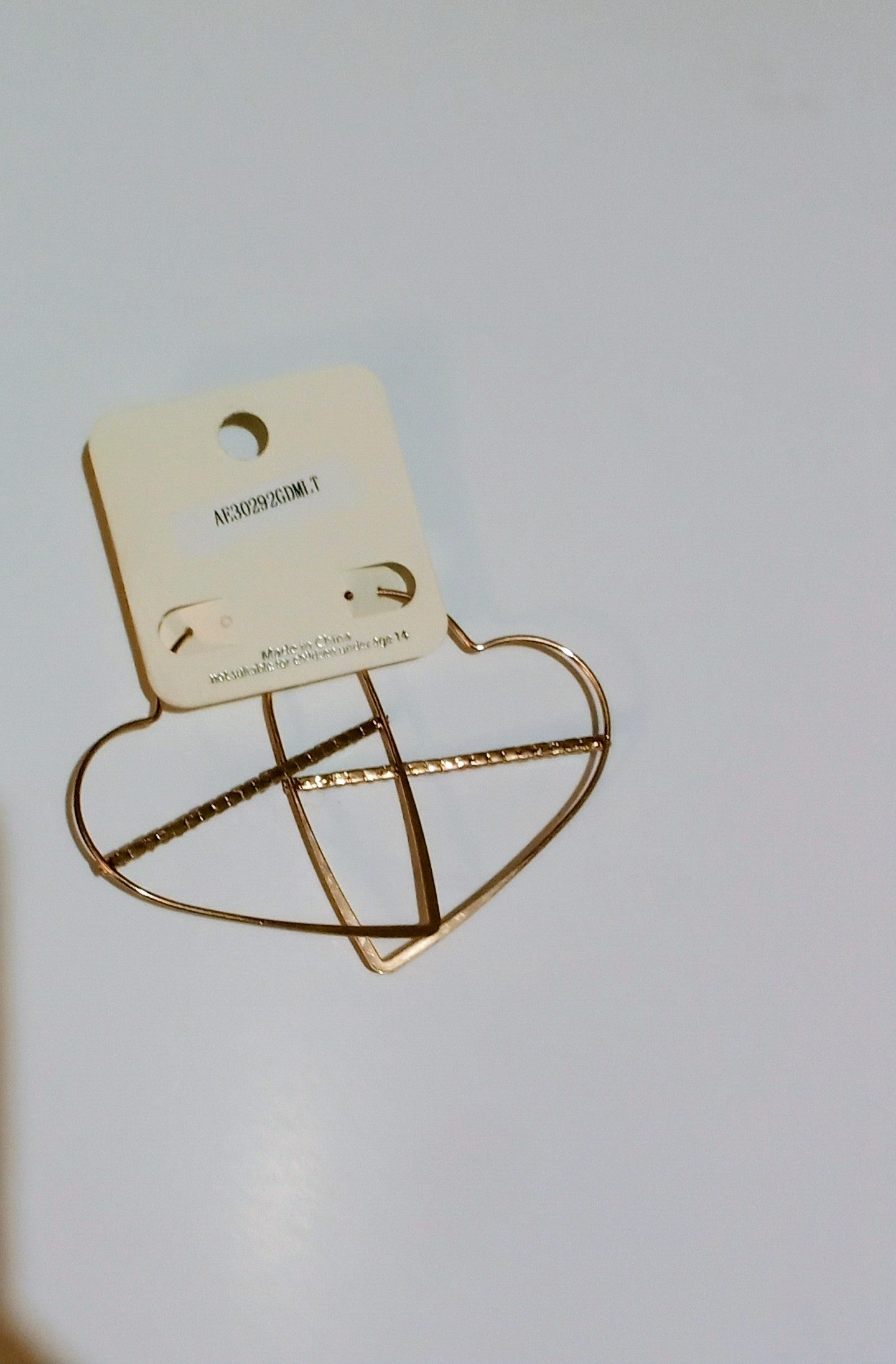 Women's Gold Multi Colored Bar Stone Heart Shaped Hoop Earrings
