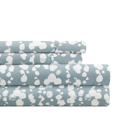 I Enjoy Patterned Sheet Set Queen Size L Blue