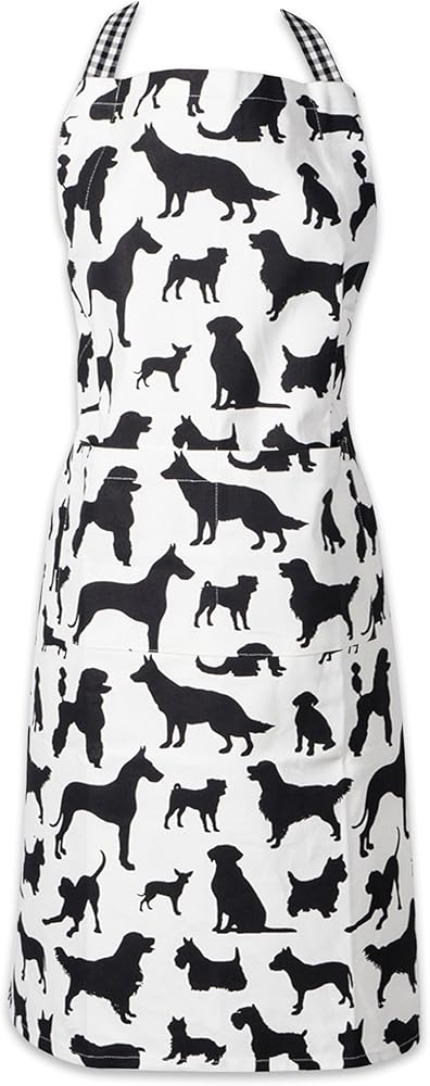 Design Imports Dog Print Chef Apron Black One Size