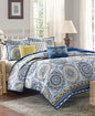 Madison Park Reversible Quilt Set  6 Piece Tangiers Blue Cal King