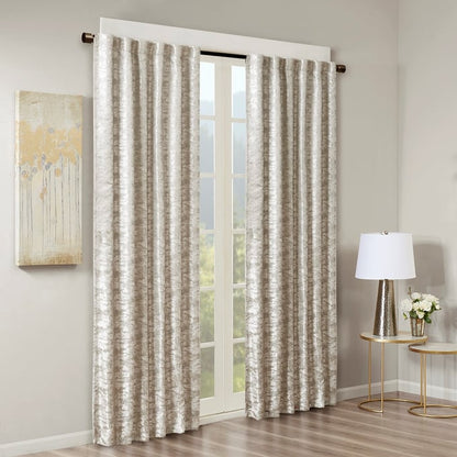 Sun Smart Cassius Jacquard Total Blackout Window Panel Grey / Sliver