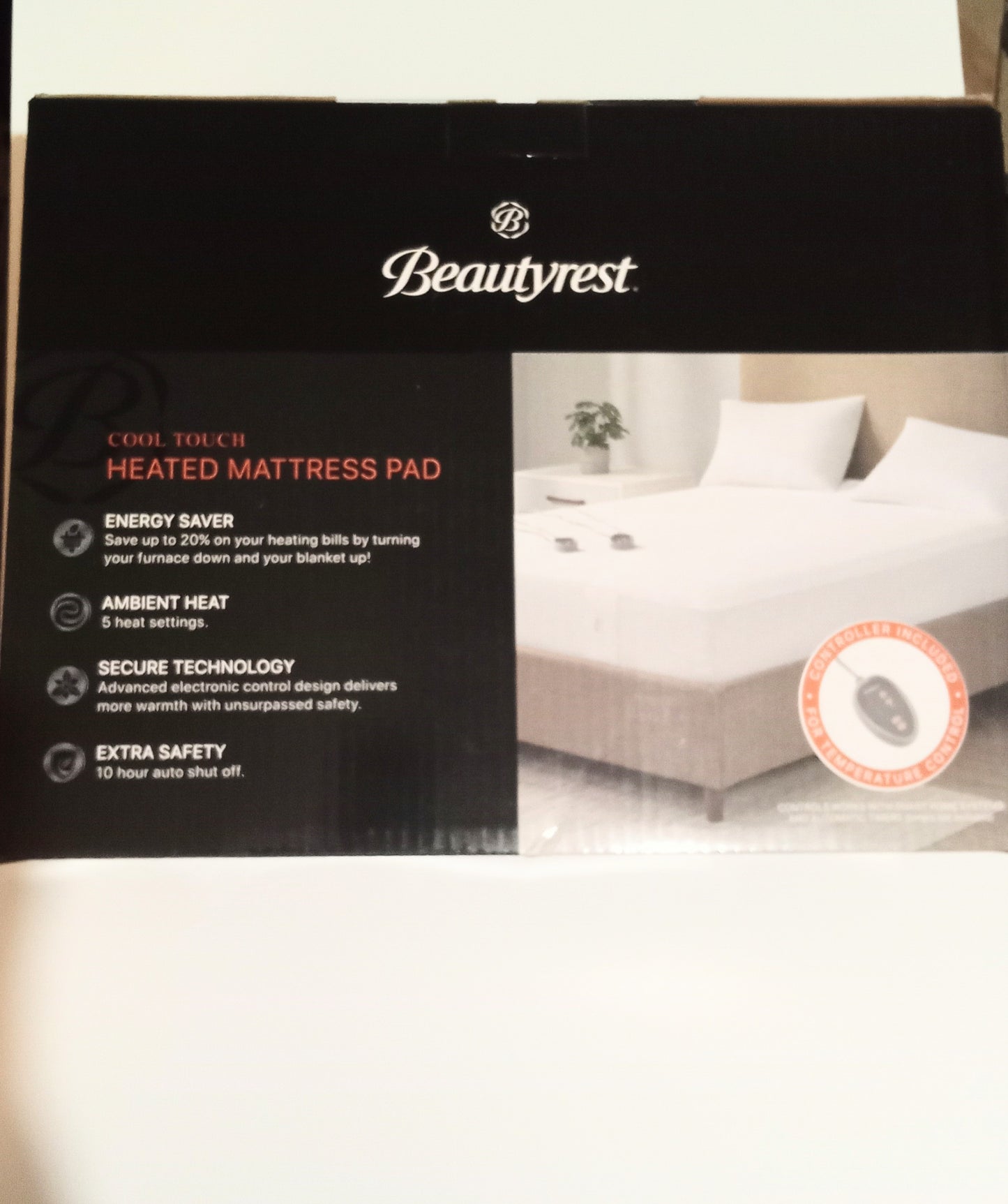 Beauty Rest Cool Touch Heated Mattress Pad Twin Size White