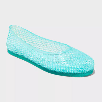 Women's Isabella Turquoise Jelly Flats