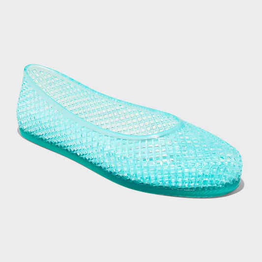 Women's Isabella Turquoise Jelly Flats