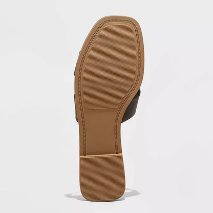 Women's Nina Slide Sandals A New Day Black Various Sizes