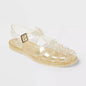 Women's Poppy Ankle Strap Jelly Sandals - Wild Fable Light Gold Size 5 1/2