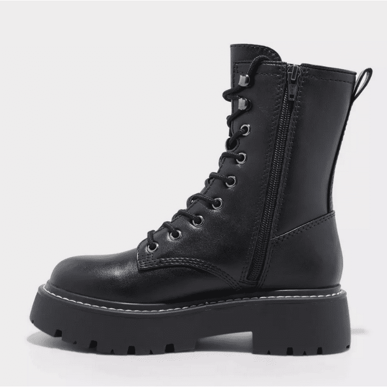 Women's Wild Fable Logan Lug Combat Boots Black Various Sizes