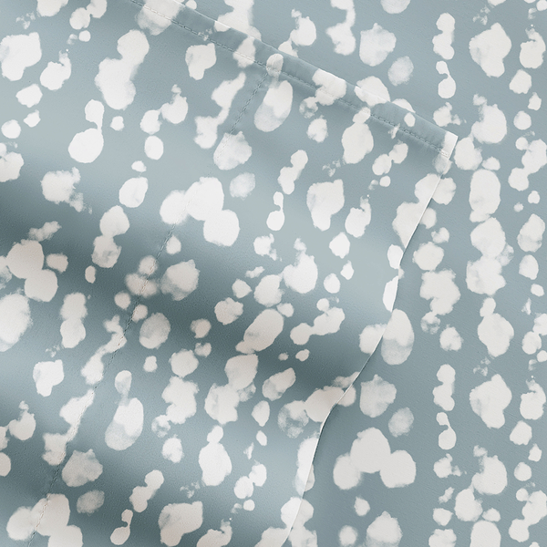 I Enjoy Patterned Sheet Set Queen Size L Blue