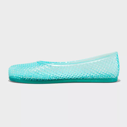 Women's Isabella Turquoise Jelly Flats