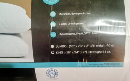 Beautyrest Feather & Down Pillow Two Pack White King Size