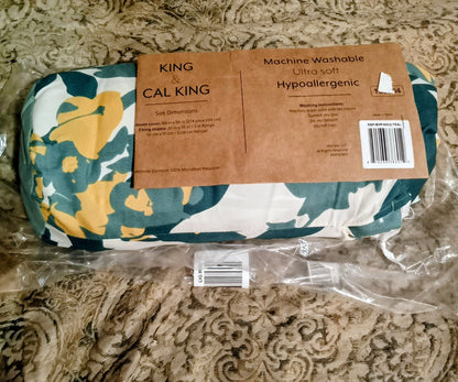 I Enjoy Reversible Patterned 3 Piece Duvet Cover Set King / Cal Teal