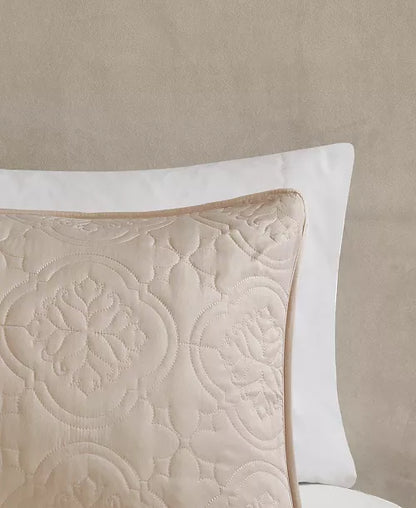 510 Design 3 Piece Bedspread Set Khaki Full / Queen Size