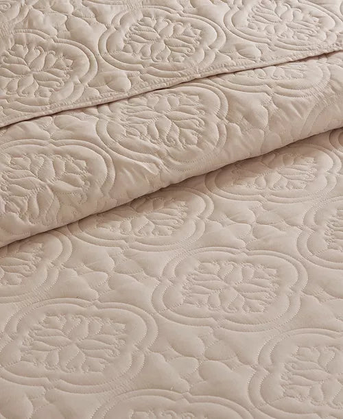 510 Design 3 Piece Bedspread Set Khaki Full / Queen Size