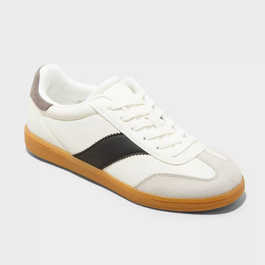 Women's Spencer Fashion Sneakers With Memory Foam Universal Thread White & Black Size 8