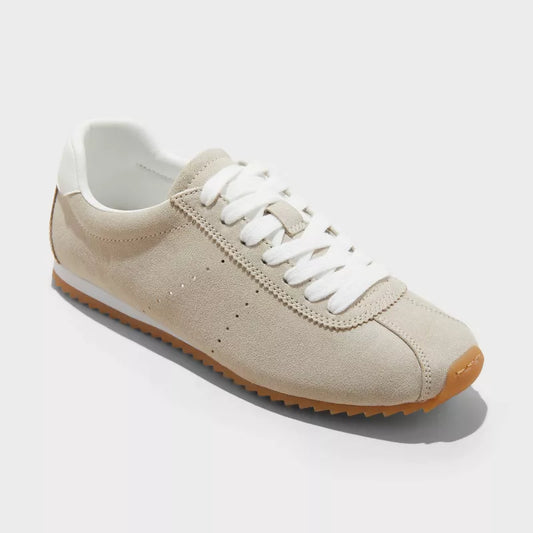 Women's Suede Kaltain Sneakers Memory Foam Beige Size 11