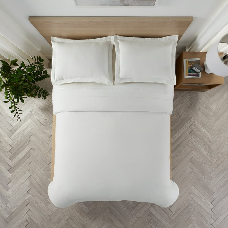 Serta Super Soft 3 Piece Cooling Duvet Cover Set Full / Queen White